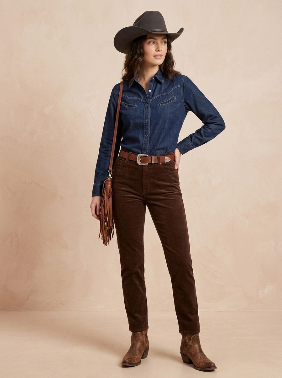 Ranch Denim Western Shirt